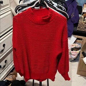 Cozy Red Knit Sweater